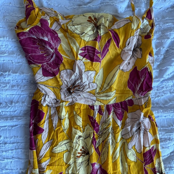 [NWT] Free People B.O.G Collective GOLD FLORAL COWL NECK MAXI SUMMER DRESS - Picture 11 of 11